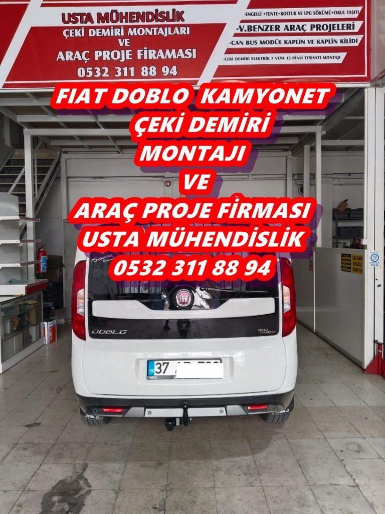 fıat doblo kamyonet çeki demiri takama montajı ve araç proje ankara usta mühendislik 05323118894