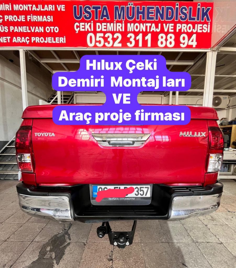 Toyota hılux Çeki Demiri takma Montajı ve araç proje firması ankara usta mühendislik ANKARA DA