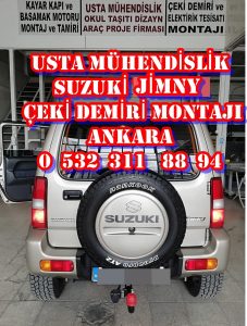 Suzuki jimy arazi taşıtı araçlara çeki demiri takma montajı fiayatı maliyeti araç projesi ankara USTA MÜHENDİSLİK ANKARA OSSTİM DE 05323118894